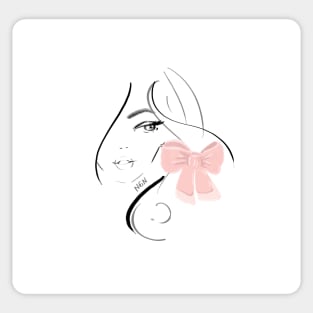 fashion chic girl illustration Sticker